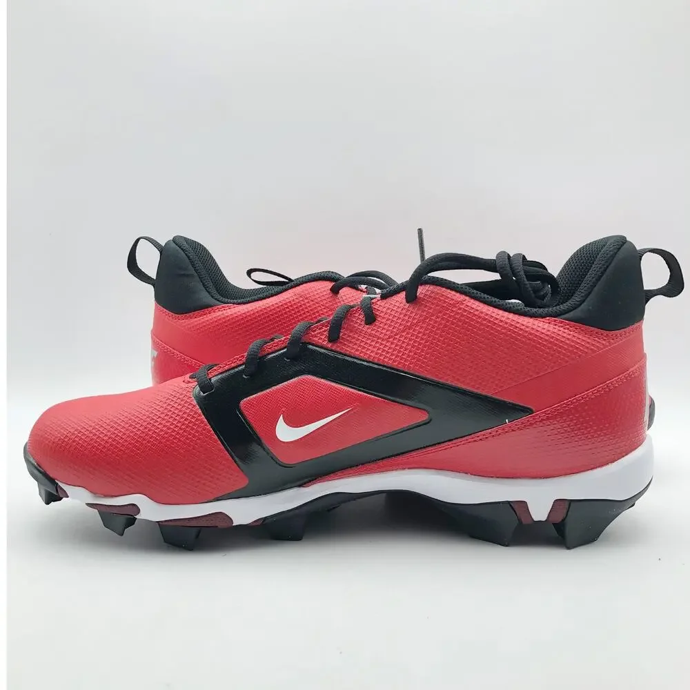 Nike Men's Alpha Menace 4 Shark Football Cleats Size 9.5 Red White NWOB